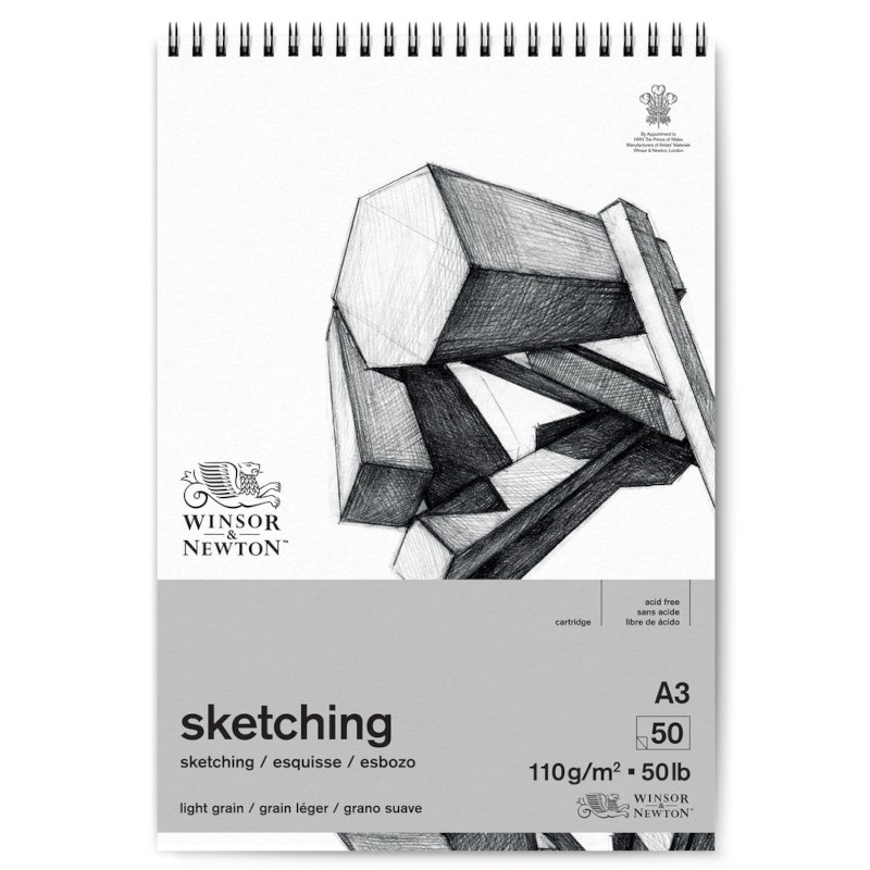Image of Skissblock Winsor & Newton Sketching Spiral 110g A3 50ark (3F) 6672003 884955077061