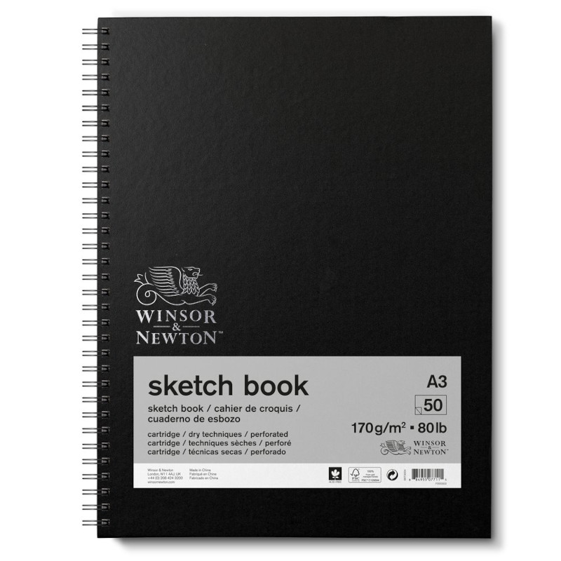 Image of Skissbok Winsor & Newton 170g. A3. 50ark Spiral 6679232 884955077115