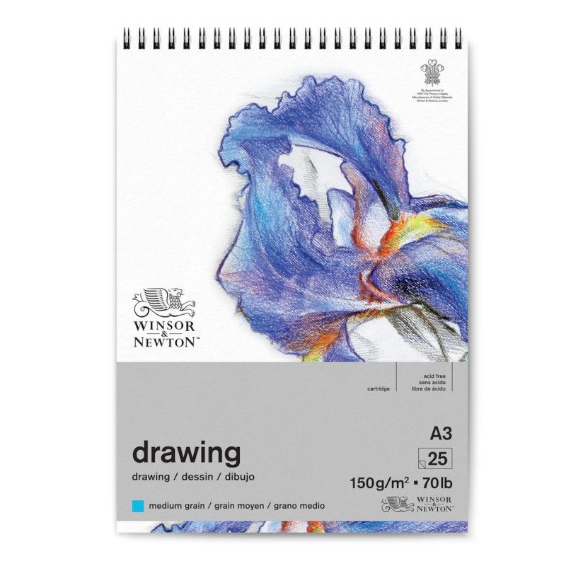 Image of Ritblock Winsor & Newton Medium surface 150g A3 25ark spiral (6F) 6691007 884955077429