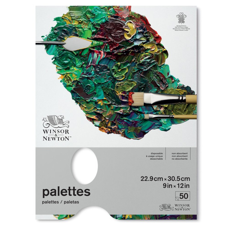 Image of Avrivningspalett Winsor & Newton 31x23cm 50ark (6F) 7002032 884955077597