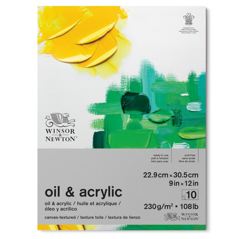 Image of Målningsblock Winsor & Newton Oil/Acr 230g 23X31cm 10ark (6F) 6532008 884955079669