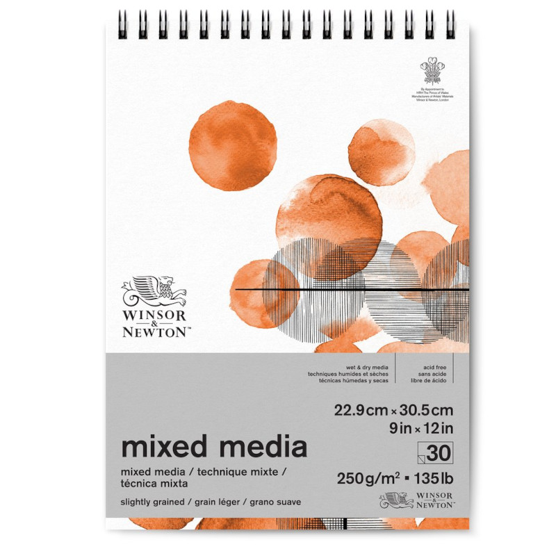 Image of Mixed Mediablock Winsor & Newton 250g 23X31cm 30ark (6F) 6694006 884955079706