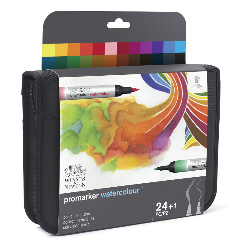 Image of Promarkerset Winsor & Newton WATERCOLOUR WALLET 24 PCS 0290171 884955080054
