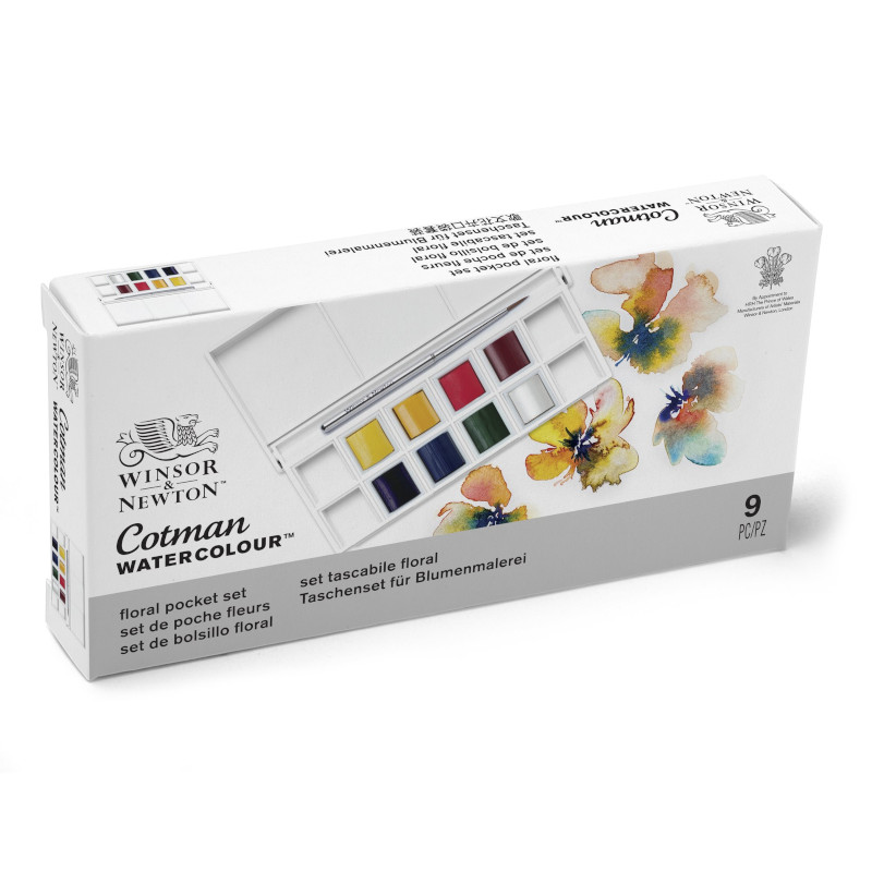 Image of Akvarellset Cotman 8HP FLORAL POCKET SET 0390671 884955081129