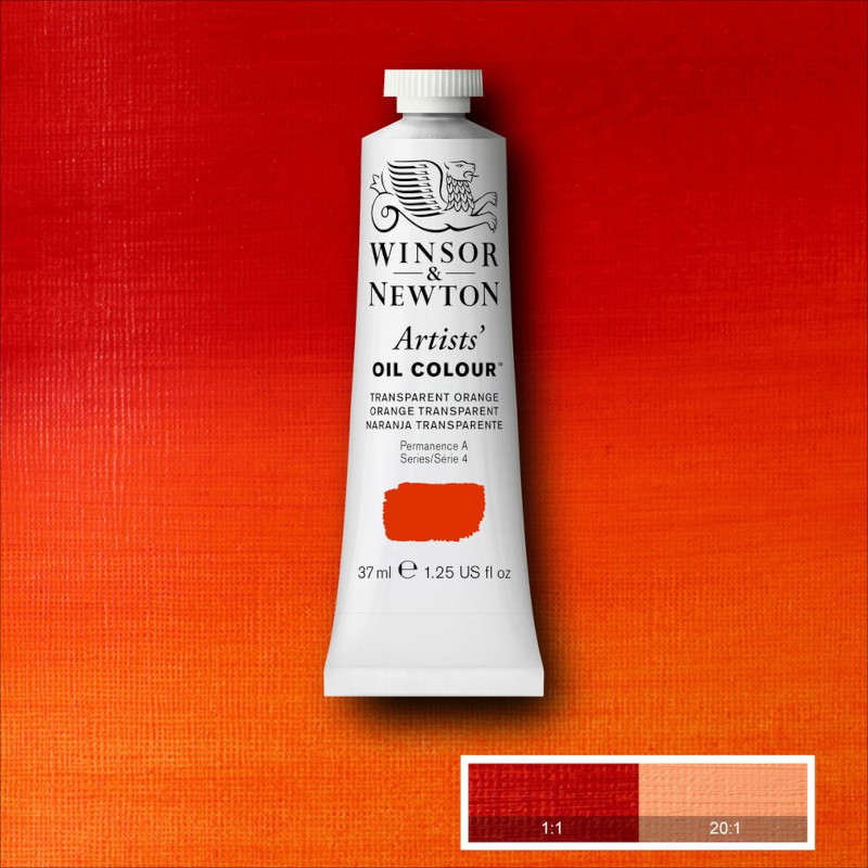 Image of Oljefärg Winsor & Newton Artist 37mll Transparent Orange (3F) S4 1214650 884955082768