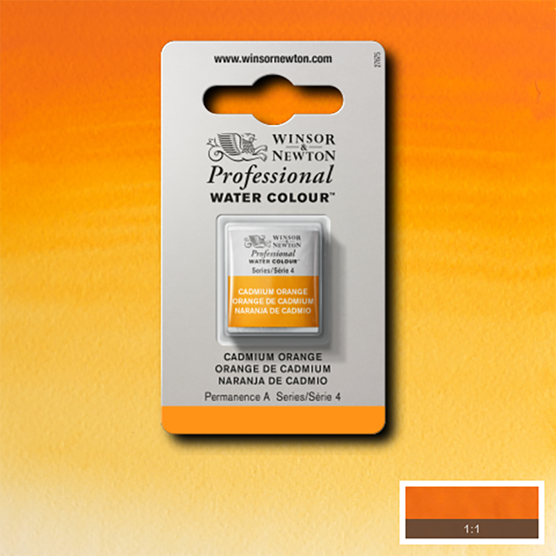 Image of Akvarellfärg Winsor & Newton Prof. 1/2-kopp  Cadmium orange 089 S4 101089 884955085677