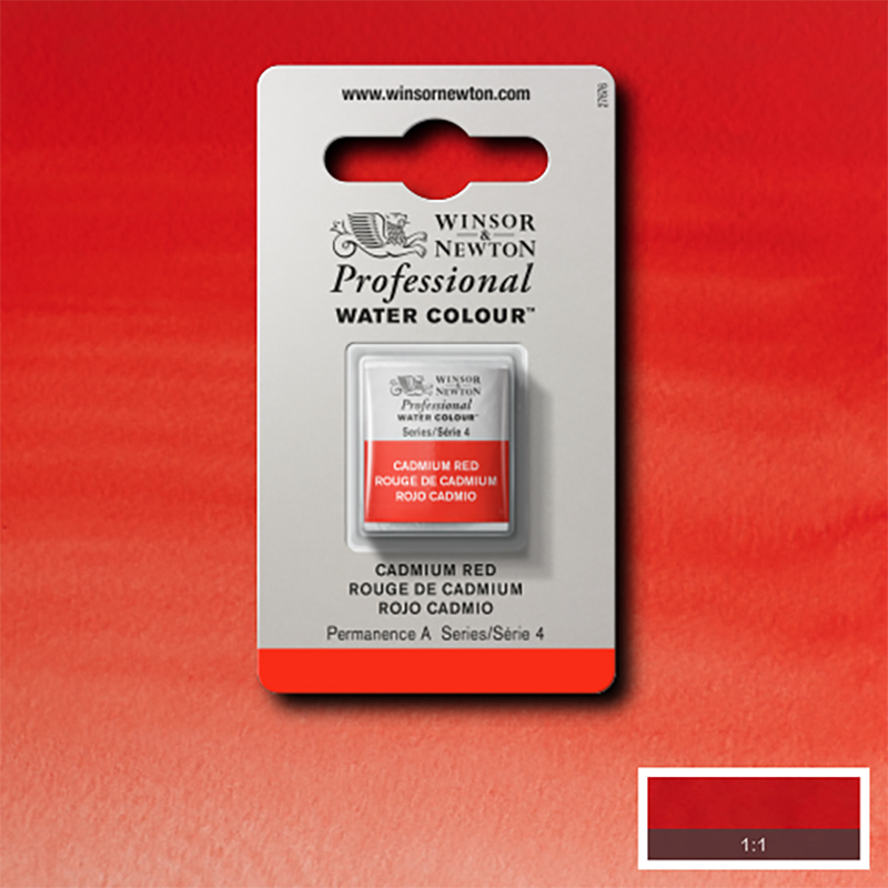 Image of Akvarellfärg Winsor & Newton Prof. 1/2-kopp  Cadmium red 094 * S4 101094 884955085684