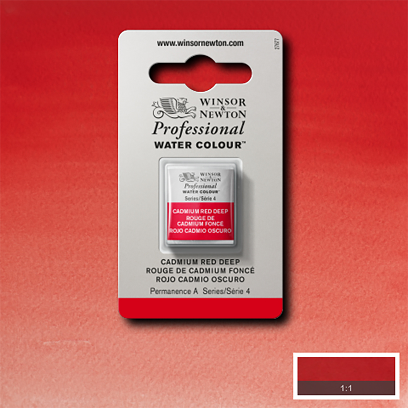 Image of Akvarellfärg Winsor & Newton Prof. 1/2-kopp  Cadmium red deep 097 S4 101097 884955085691
