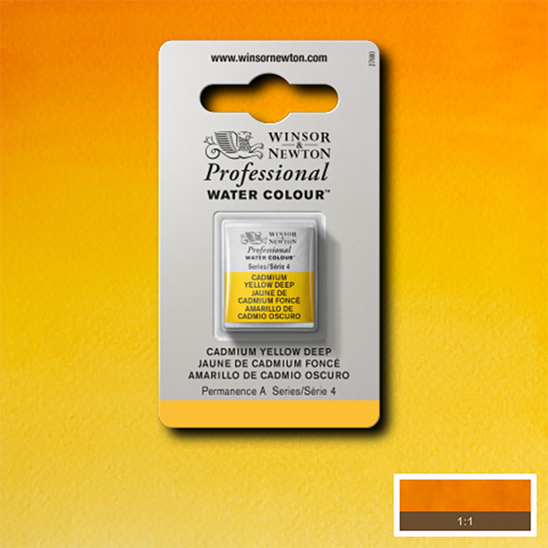 Image of Akvarellfärg Winsor & Newton Prof. 1/2-kopp  Cadmium yellow deep 111 S4 101111 884955085714