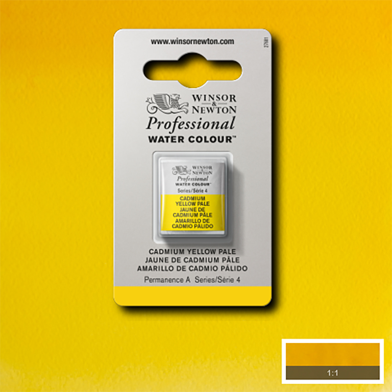 Image of Akvarellfärg Winsor & Newton Prof. 1/2-kopp  Cadmium yellow pale 118 S4 101118 884955085721