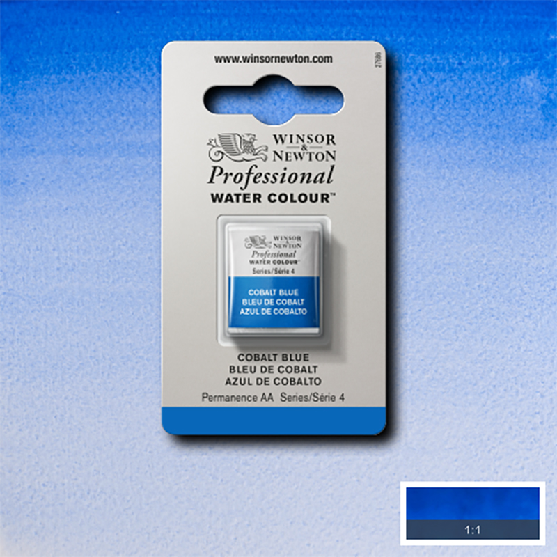 Image of Akvarellfärg Winsor & Newton Prof. 1/2-kopp  Cobalt blue 178 S4 101178 884955085776
