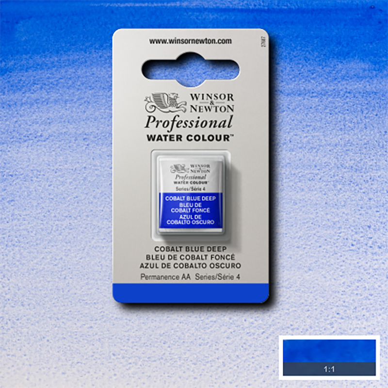 Image of Akvarellfärg Winsor & Newton Prof. 1/2-kopp  Cobalt blue deep 180 S4 101180 884955085783