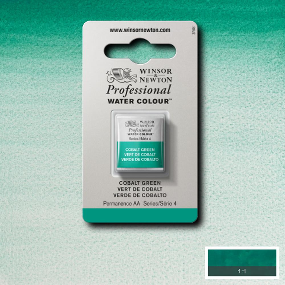 Image of Akvarellfärg Winsor & Newton Prof. 1/2-kopp  Cobalt green 184 S4 8840173 884955085790