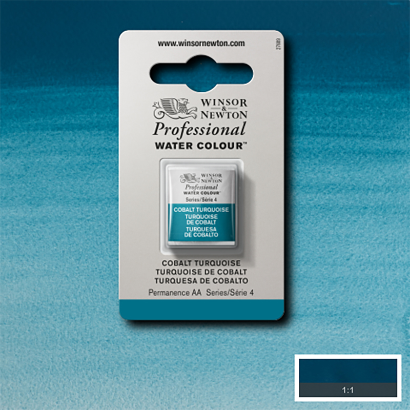Image of Akvarellfärg Winsor & Newton Prof. 1/2-kopp  Cobalt turquoise 190 S4 101190 884955085806