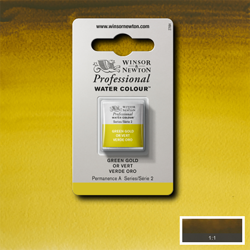 Image of Akvarellfärg Winsor & Newton Prof. 1/2-kopp  Green gold 294 S2 101294 884955085851