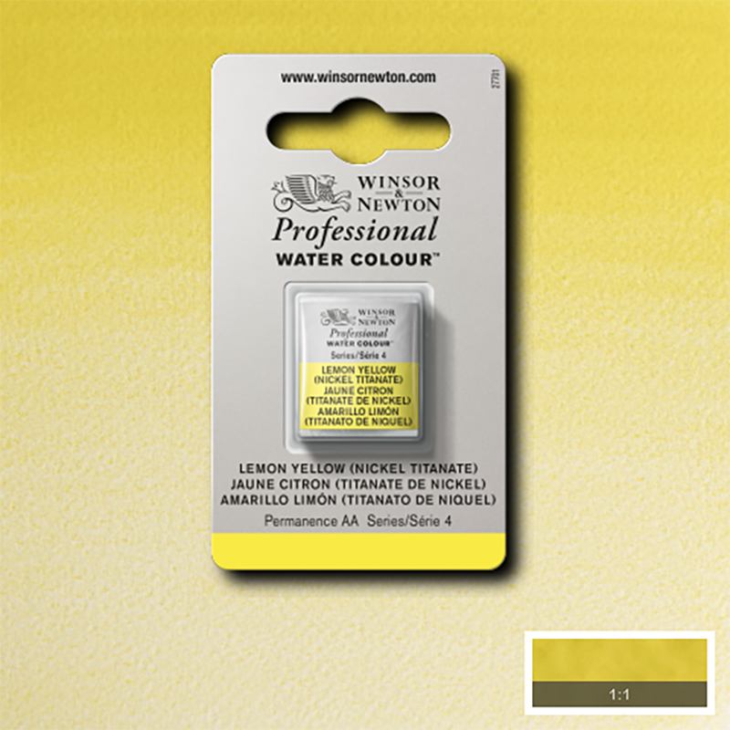 Image of Akvarellfärg Winsor & Newton Prof. 1/2-kopp  Lemon yellow hue 347 S4 101347 884955085929