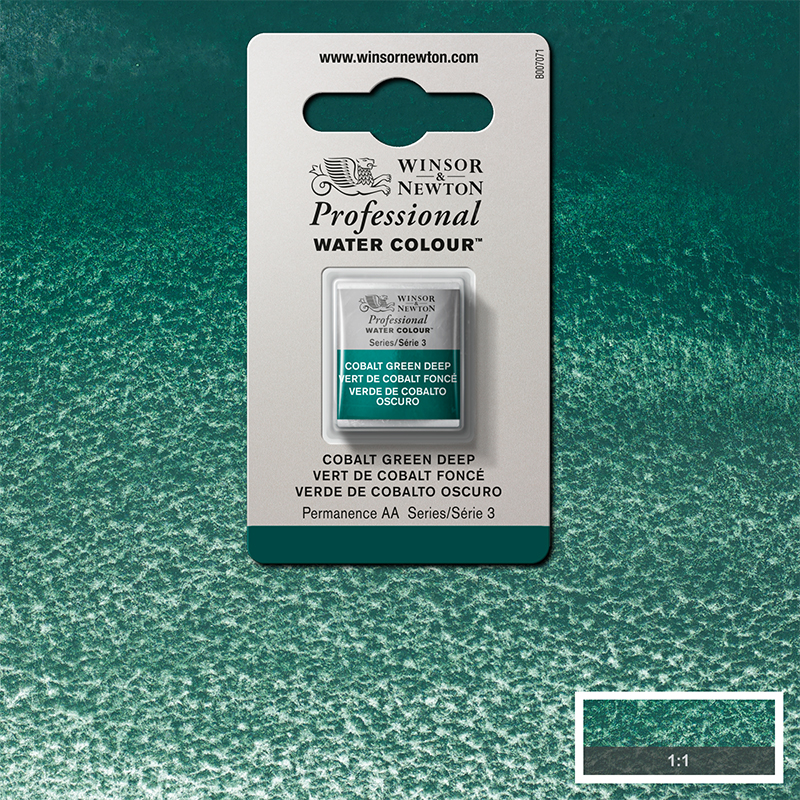 Image of Akvarellfärg Winsor & Newton Prof. 1/2-kopp cobalt green deep 185 (3F) 101185 884955086513
