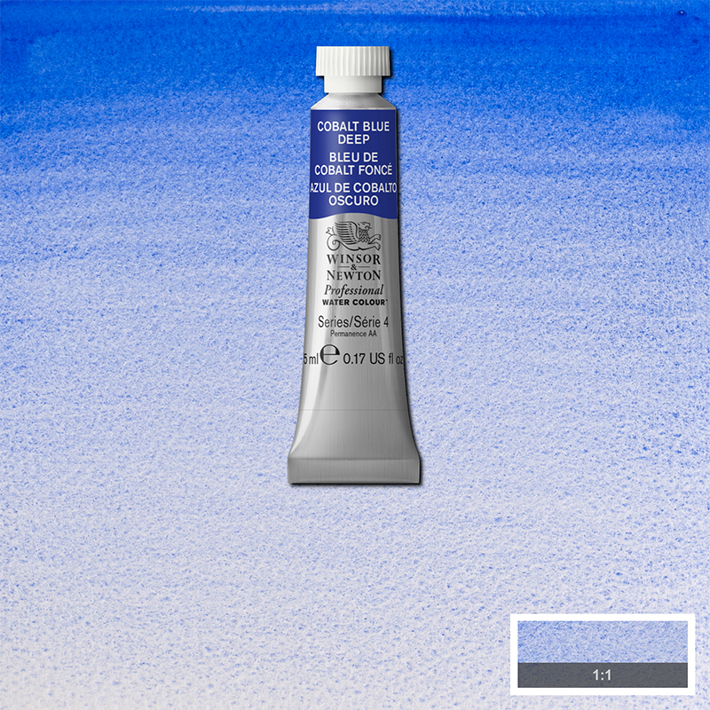 Image of Akvarellfärg Winsor & Newton Prof. 5ml  Cobalt blue deep 180 (3F) S4 102180 884955086728
