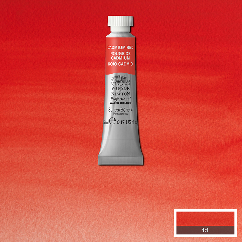 Image of Akvarellfärg Winsor & Newton Prof. 5ml  Cadmium red 094 (3F) * S4 102094 884955087060
