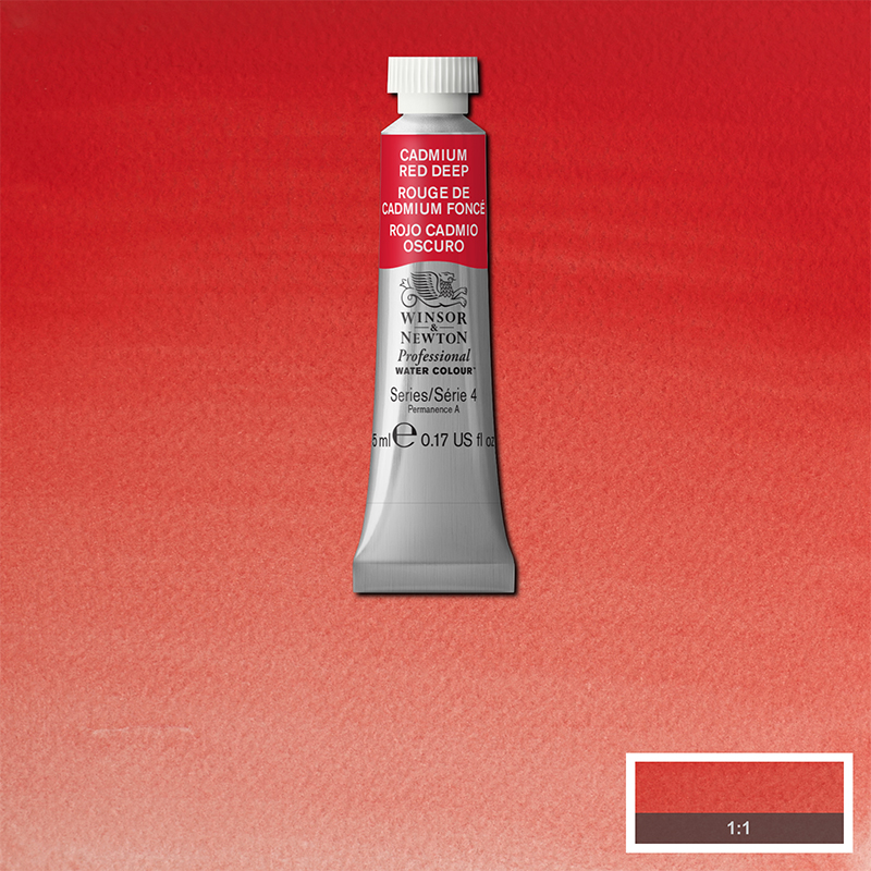 Image of Akvarellfärg Winsor & Newton Prof. 5ml  Cadmium red deep 097 (3F) S4 102097 884955087077