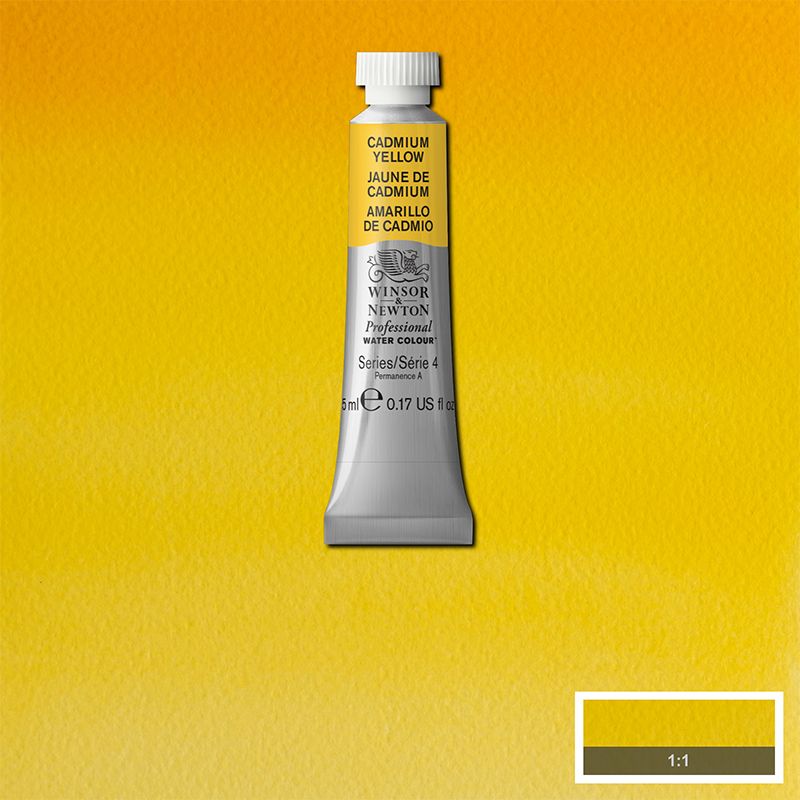 Image of Akvarellfärg Winsor & Newton Prof. 5ml  Cadmium yellow 108 (3F) S4 102108 884955087091