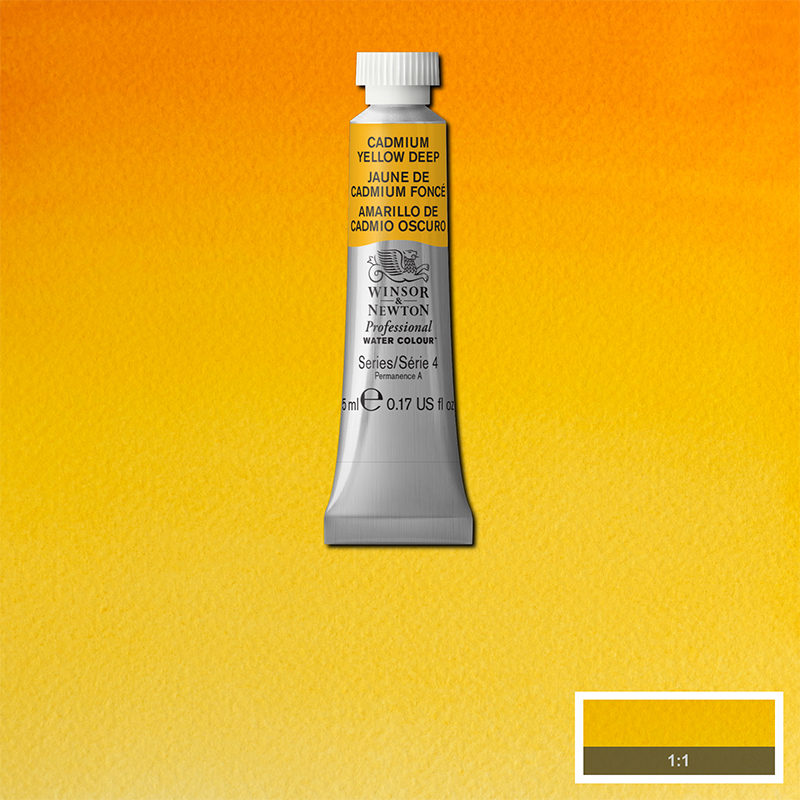 Image of Akvarellfärg Winsor & Newton Prof. 5ml  Cadmium yellow deep 111 (3F) S4 102111 884955087107