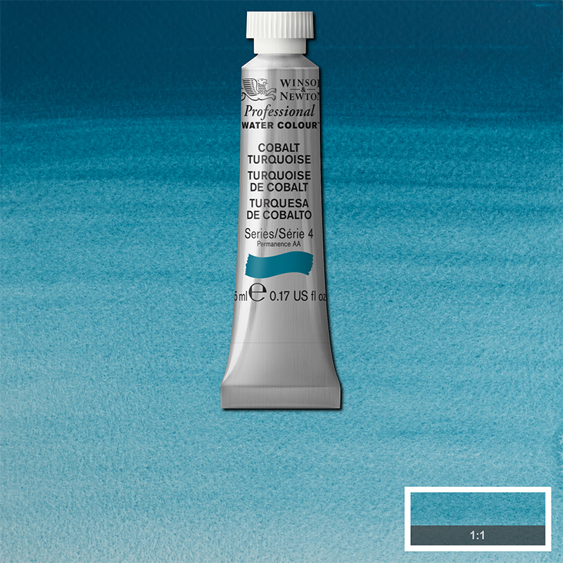Image of Akvarellfärg Winsor & Newton Prof. 5ml  Cobalt turquoise 190 (3F) S4 102190 884955087169