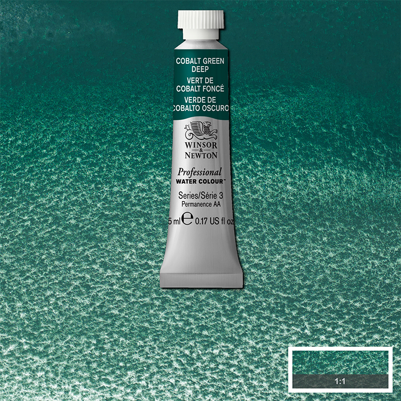 Image of Akvarellfärg Winsor & Newton Prof. 5ml  Cobalt green deep 185 (3F) 102185 884955087527