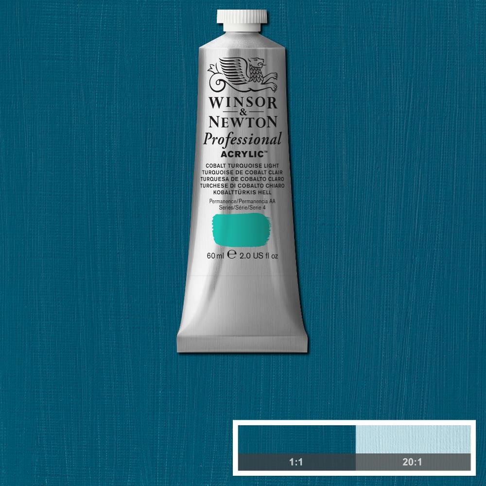 Image of Akrylfärg Winsor & Newton Prof. 60ml  Cobalt Turquoise Light 191 (3F) S4 2320191 884955088951