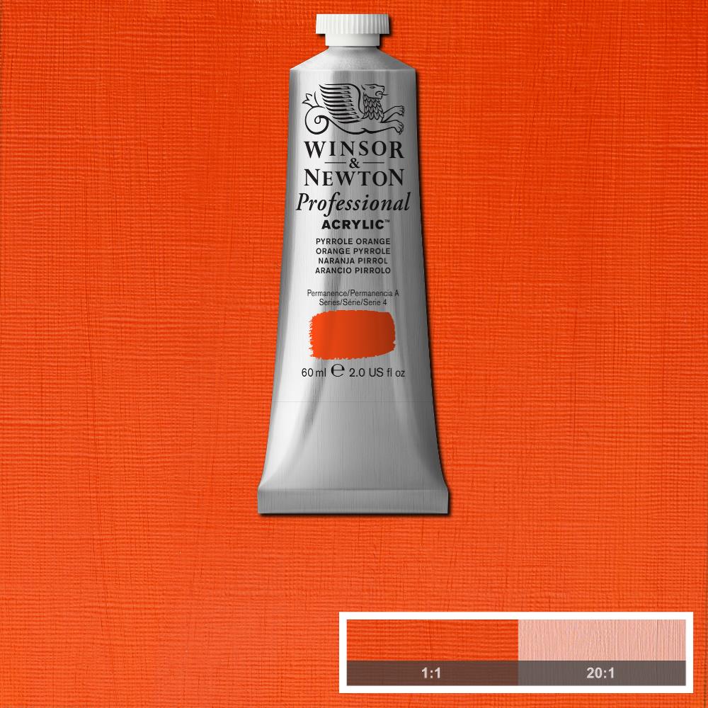 Image of Akrylfärg Winsor & Newton Prof. 60ml  Pyrrole Orange 519 (3F) S4 2320519 884955088975