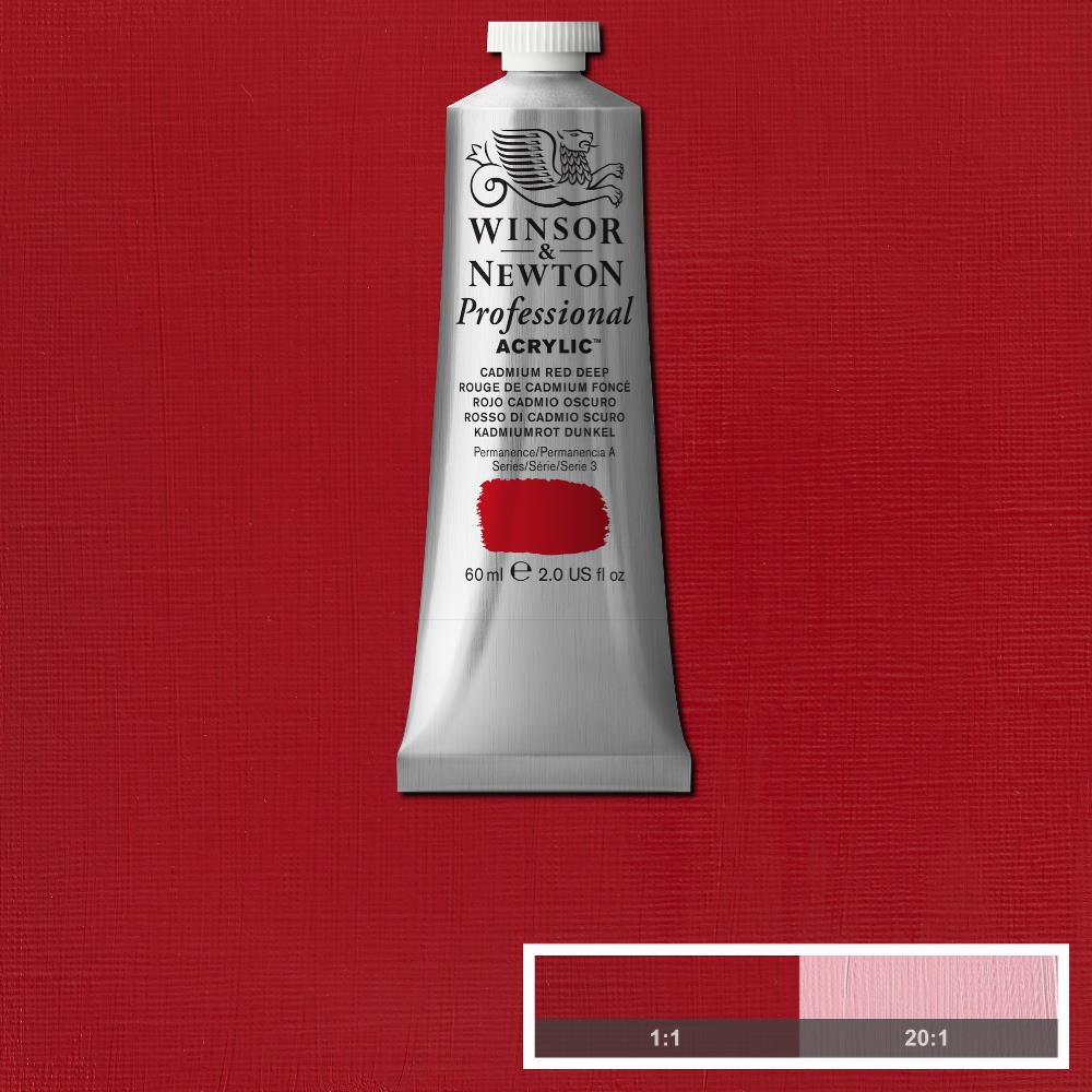 Image of Akrylfärg Winsor & Newton Prof. 60ml  Cadmium Red Deep 097 (3F) S3 2320097 884955088999