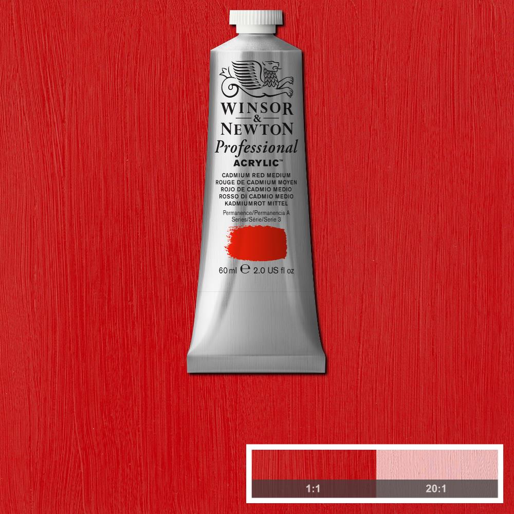 Image of Akrylfärg Winsor & Newton Prof. 60ml  Cadmium Red Medium 099 (3F) S3 2320099 884955089026