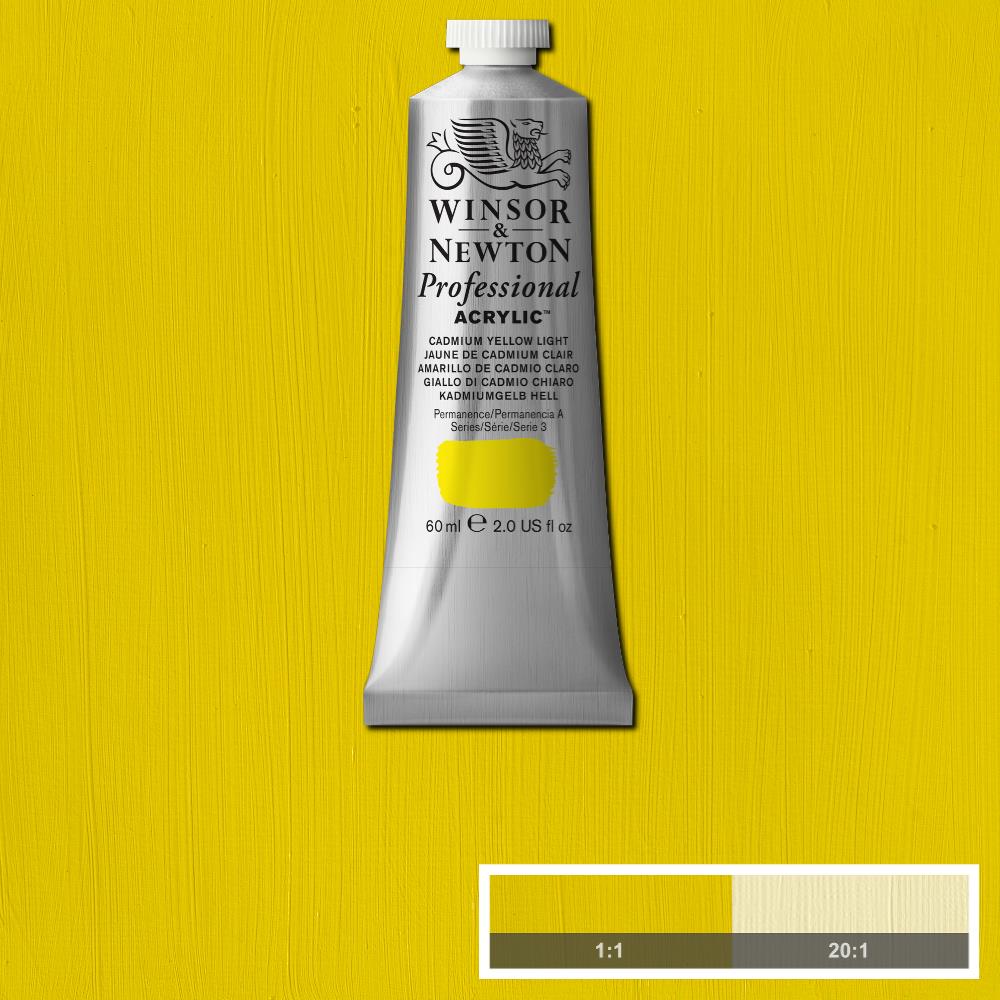 Image of Akrylfärg Winsor & Newton Prof. 60ml  Cadmium Yellow Light 113 (3F) S3 2320113 884955089033