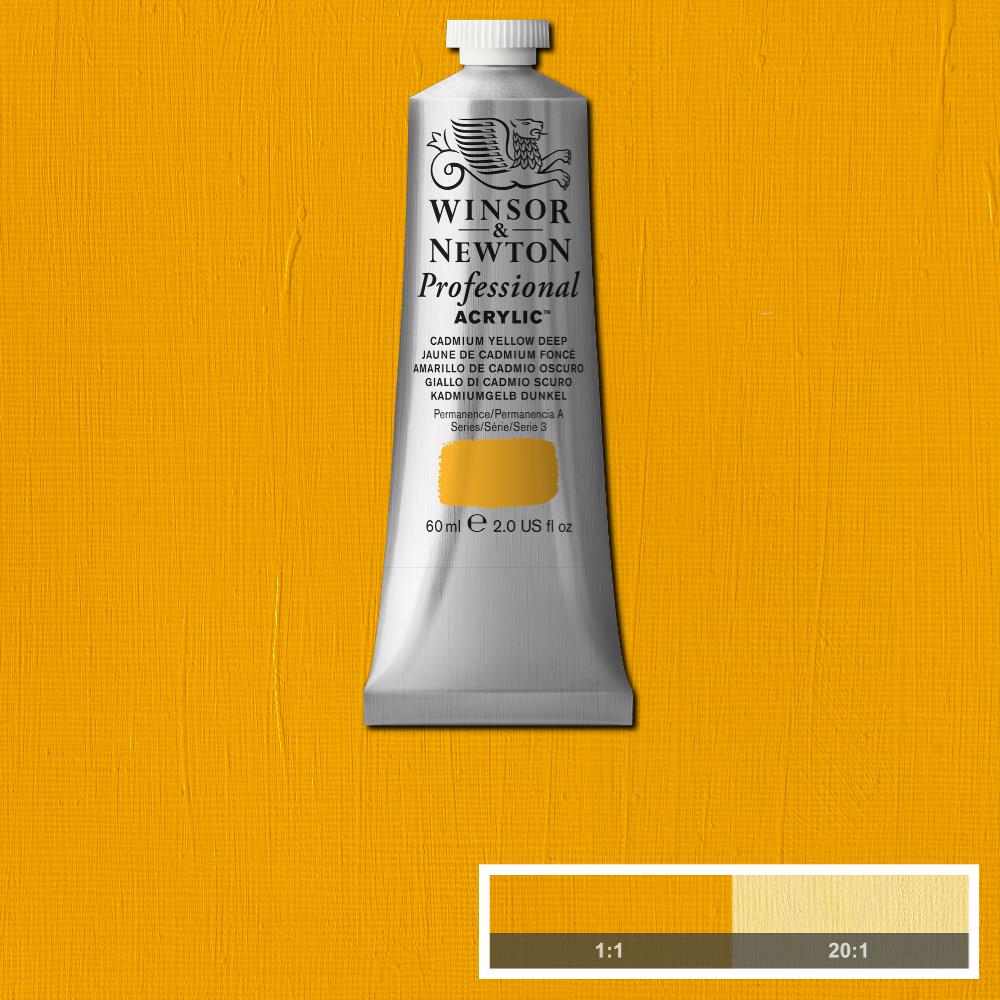 Image of Akrylfärg Winsor & Newton Prof. 60ml  Cadmium Yellow Deep 111 (3F) S3 2320111 884955089057