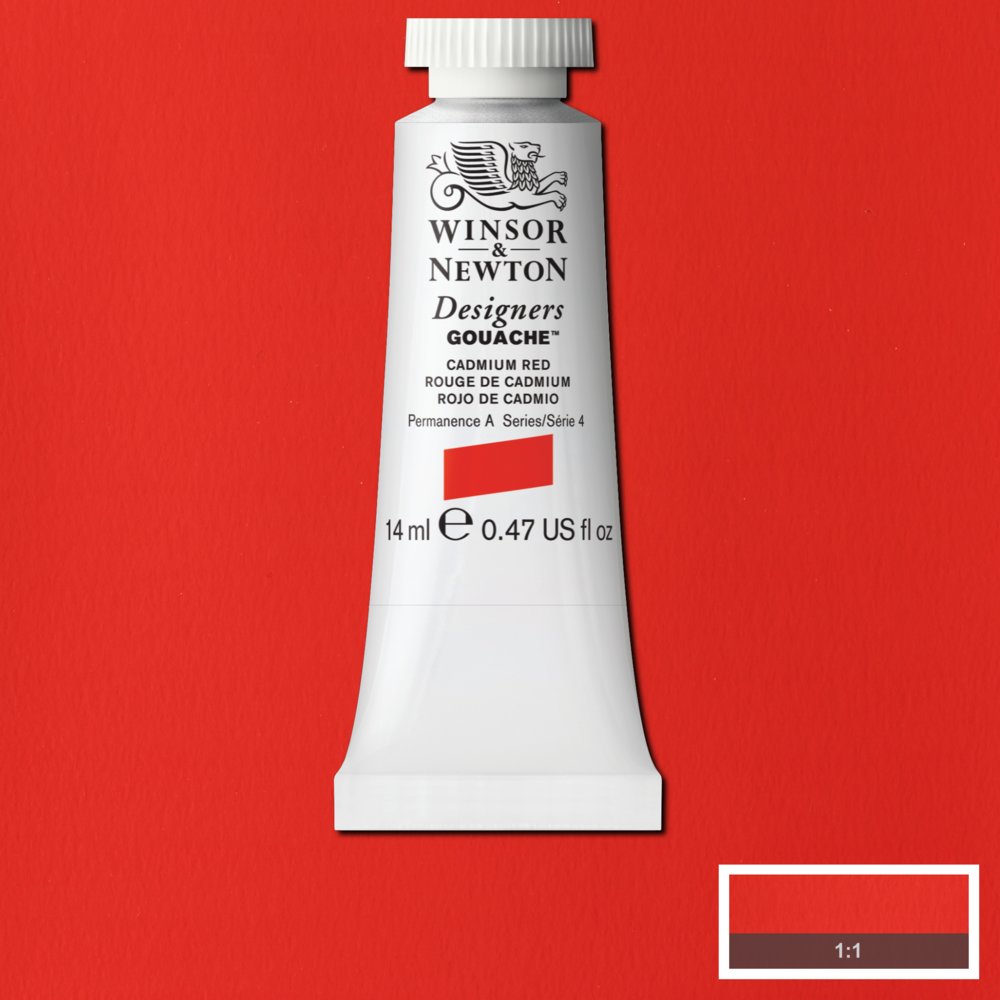 Image of Gouachefärg Winsor & Newton 14ml  Cadmium Red    094 (3F) S4 605094 884955089118