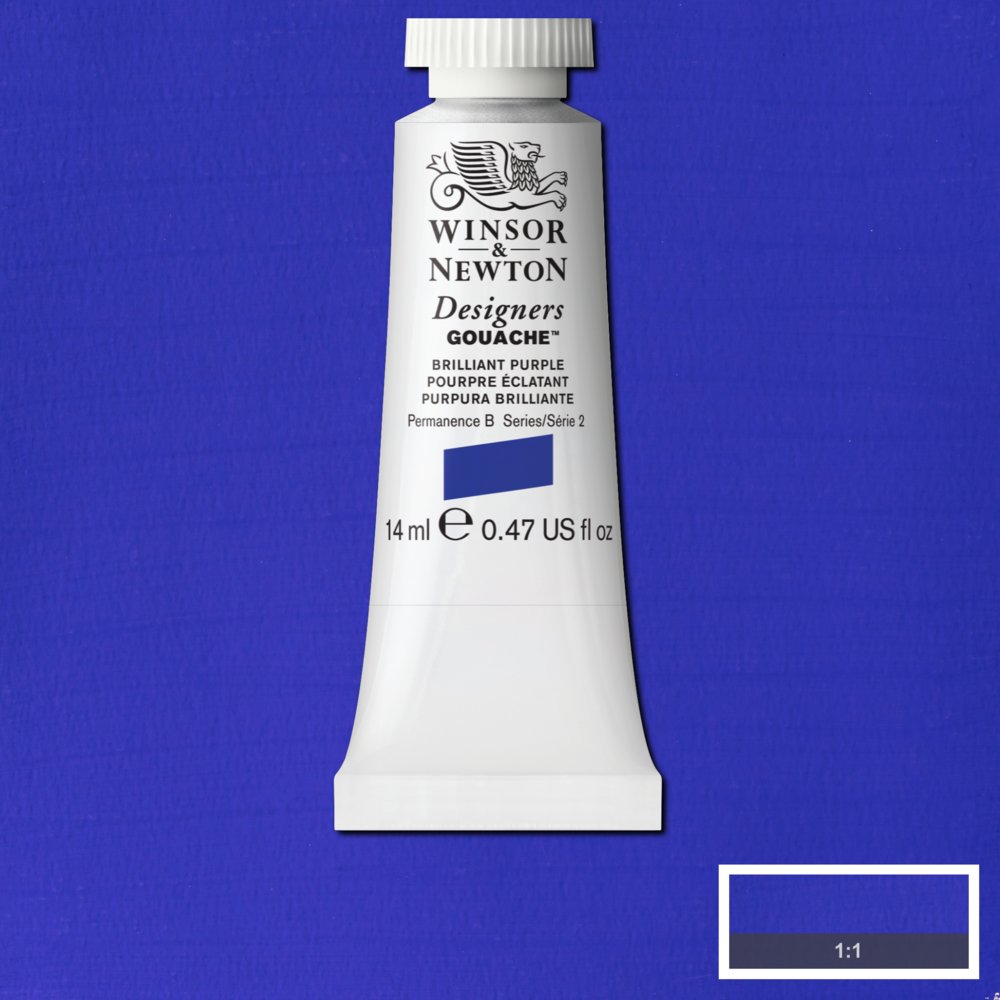 Image of Gouachefärg Winsor & Newton 14ml  Brilliant Purple    455 (3F) S2 605455 884955089132