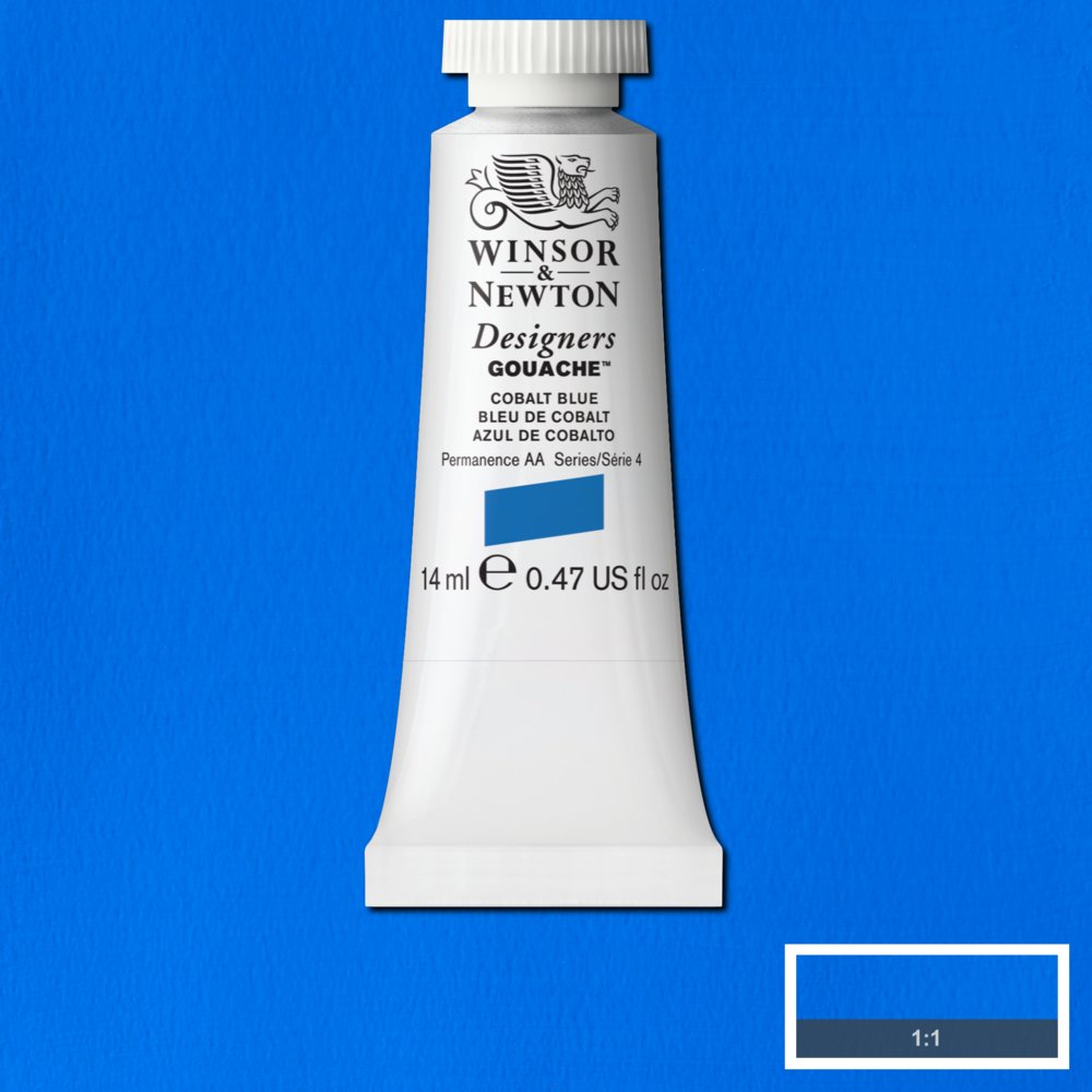 Image of Gouachefärg Winsor & Newton 14ml  Cobalt blue 178 (3F) S4 605178 884955089187