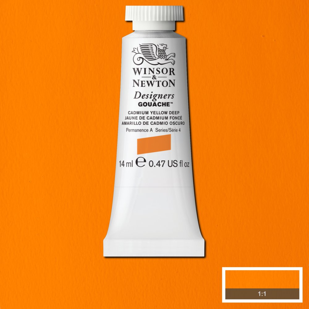 Image of Gouachefärg Winsor & Newton 14ml  Cadmium yellow deep 111 (3F) S4 605111 884955089194