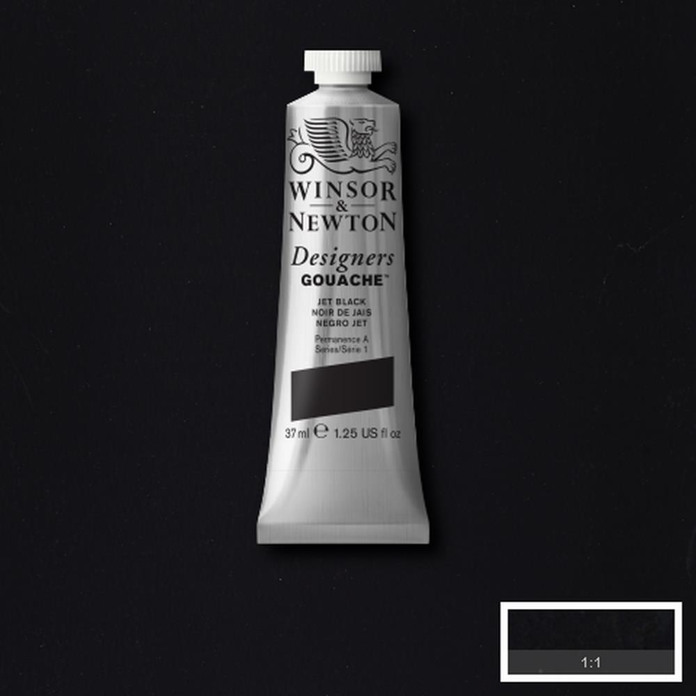 Image of Gouachefärg Winsor & Newton 37ml  Jet black,  ml 335 (3F) 614335 884955089231