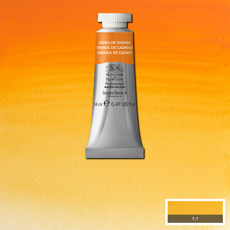 Image of Akvarellfärg Winsor & Newton Prof. 14ml  Cadmium orange 089 (3F) S4 105089 884955089569
