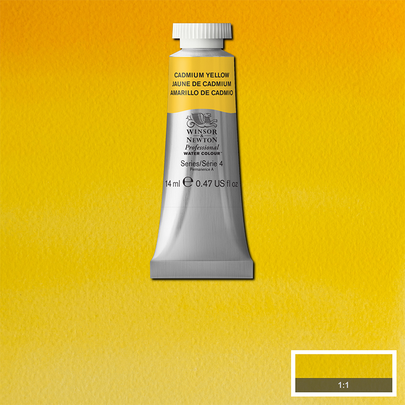 Image of Akvarellfärg Winsor & Newton Prof. 14ml  Cadmium yellow 108 (3F) S4 105108 884955089606
