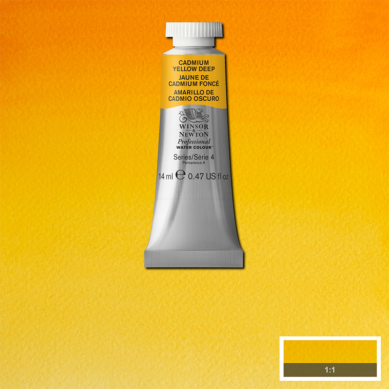 Image of Akvarellfärg Winsor & Newton Prof. 14ml  Cadmium yellow deep 111 (3F) S4 105111 884955089613
