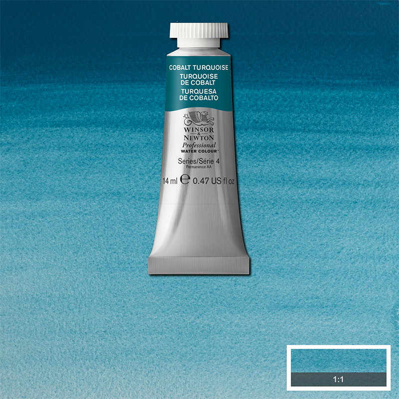 Image of Akvarellfärg Winsor & Newton Prof. 14ml  Cobalt turquoise 190 (3F) S4 105190 884955089668