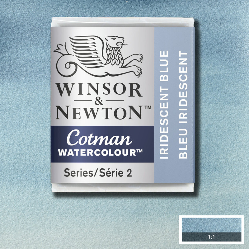 Image of Akvarellfärg Cotman 1/2-kopp Iridescent Blue 0301472 884955090619