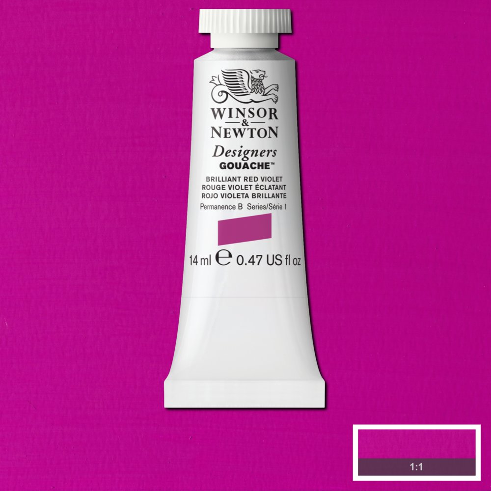 Image of Gouachefärg Winsor & Newton 14ml  Brilliant red/violett 050 (3F) S1 605050 884955093443