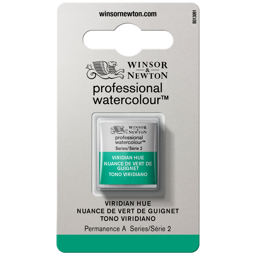 Image of Akvarellfärg Winsor & Newton Prof. 1/2-kopp Viridian hue 696 S2 101696 884955095355