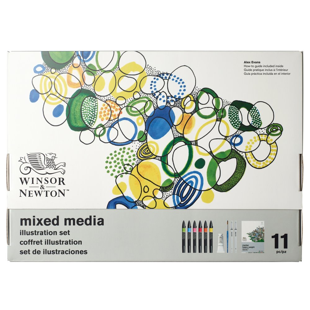 Image of MIXED MEDIA SET Winsor & Newton ILLUSTRATION. 0290180 884955097090