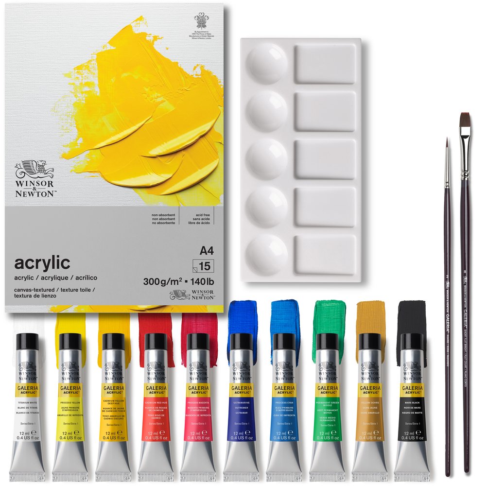 Image of Akrylfärgset Galeria Winsor & Newton GALERIA CARDBOARD SET 10X12ML 2190615 884955097809