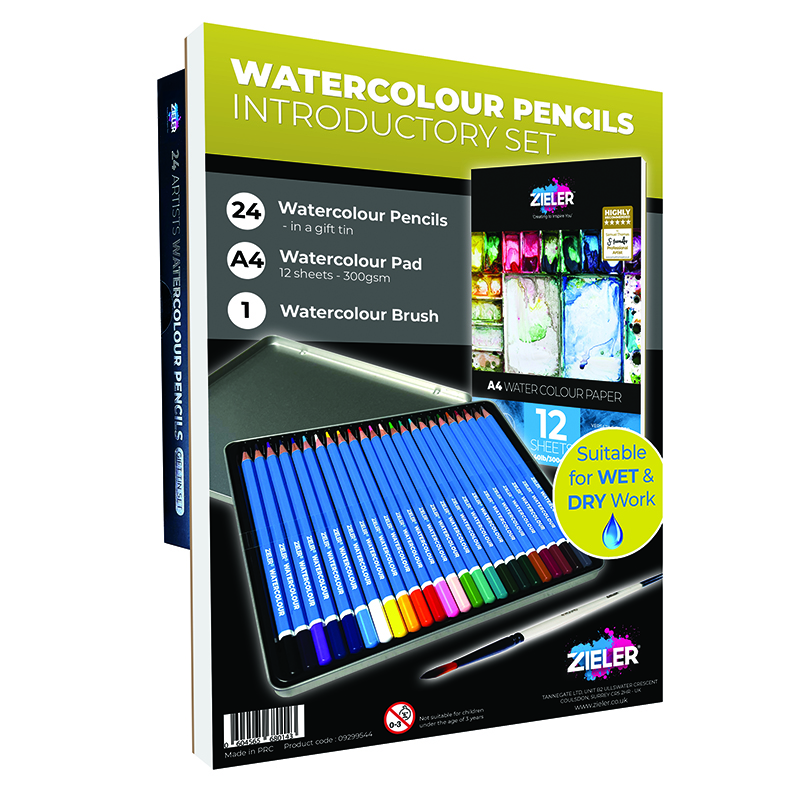 Image of Pennset Zieler Watercolour Pencils Introductory Set 09299544 0604565680143